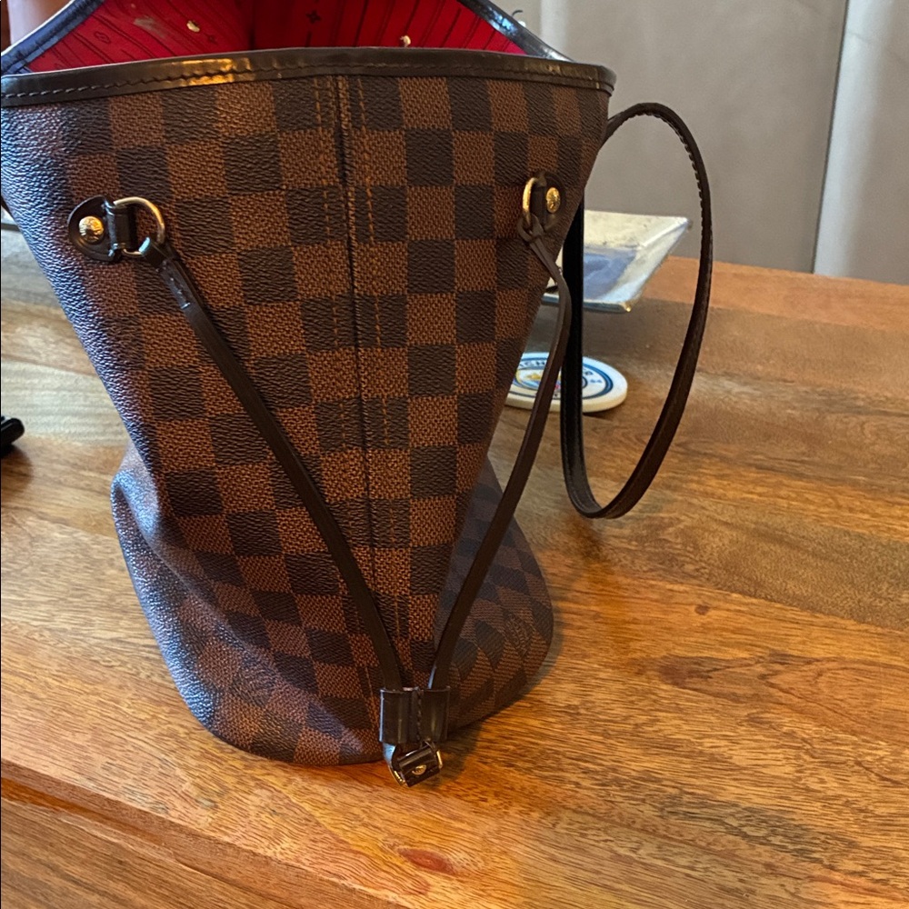 Brown Checkered Tote Bag - Picture 9 of 10